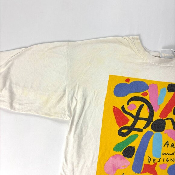 Vintage Ken Done Art & Design Sz M Australia Long Sleeve Shirt White Paint - Picture 3 of 7